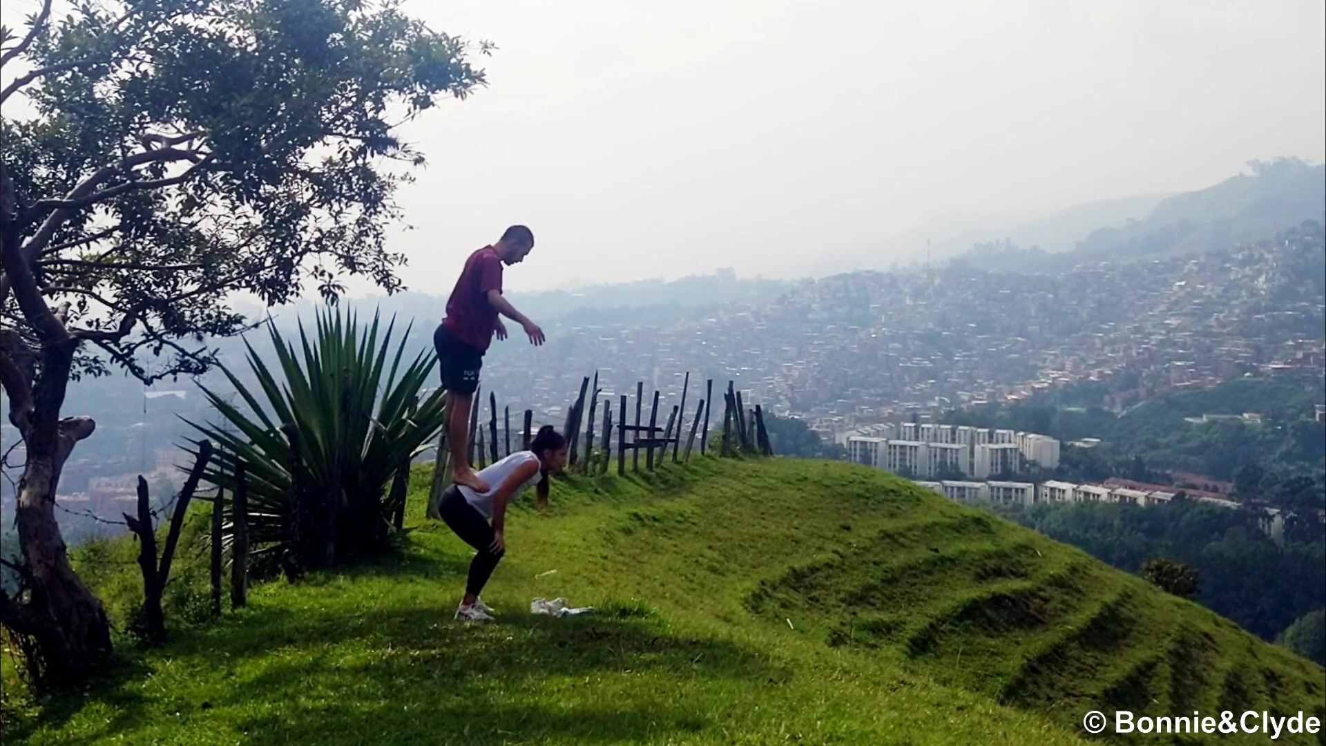 strong horny chick carries him up a mountaAIN
