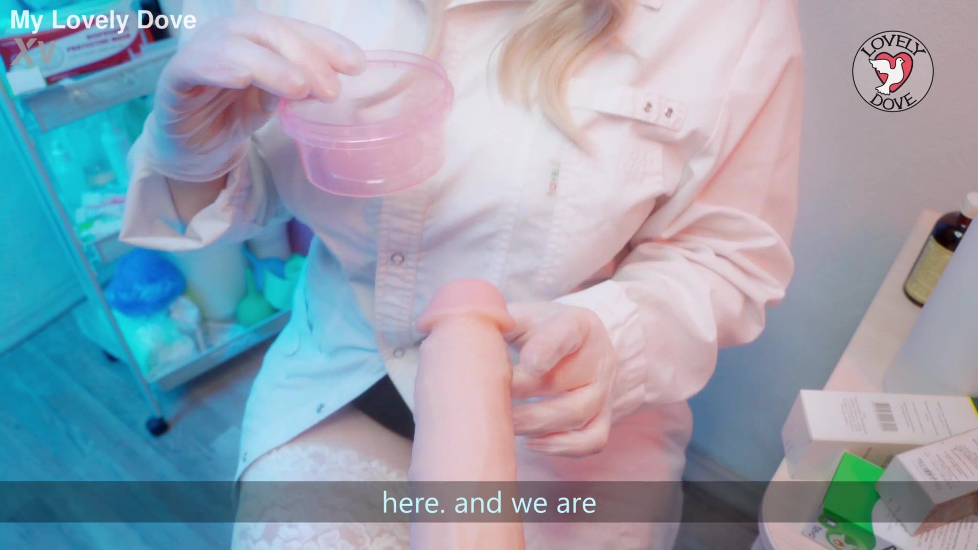 ASMR Gloves Handjob in medical clinic