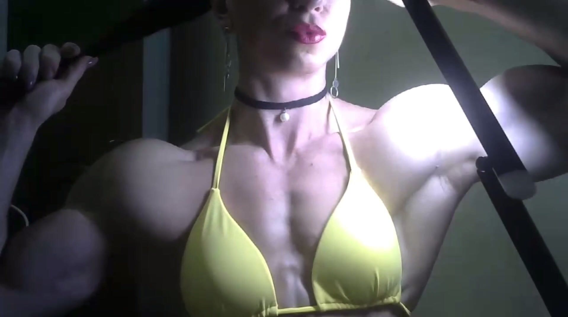 Vika Pogribnyak - Yellow Bikini