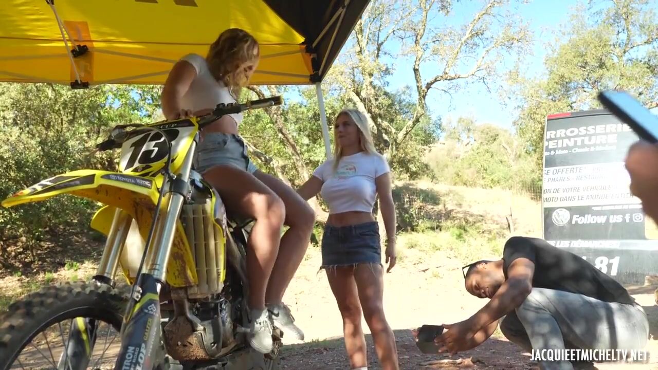 MissAliceWild and Chloe Chebalier fucked by 2 bikers