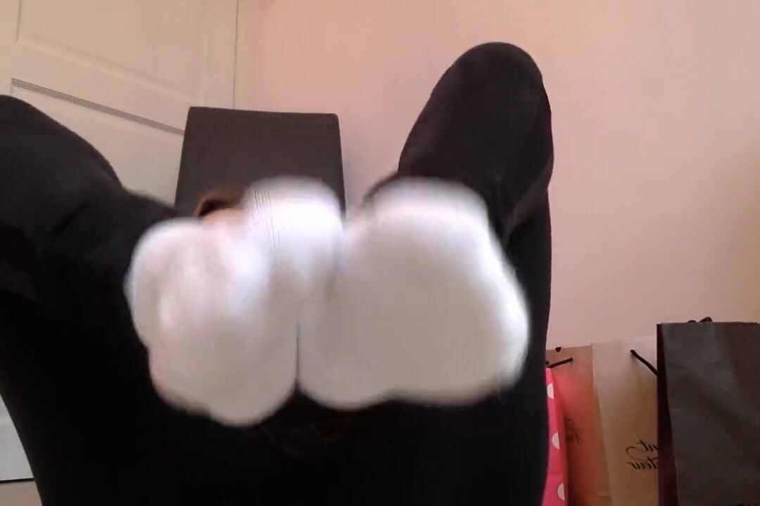 Blonde socks feet JOI