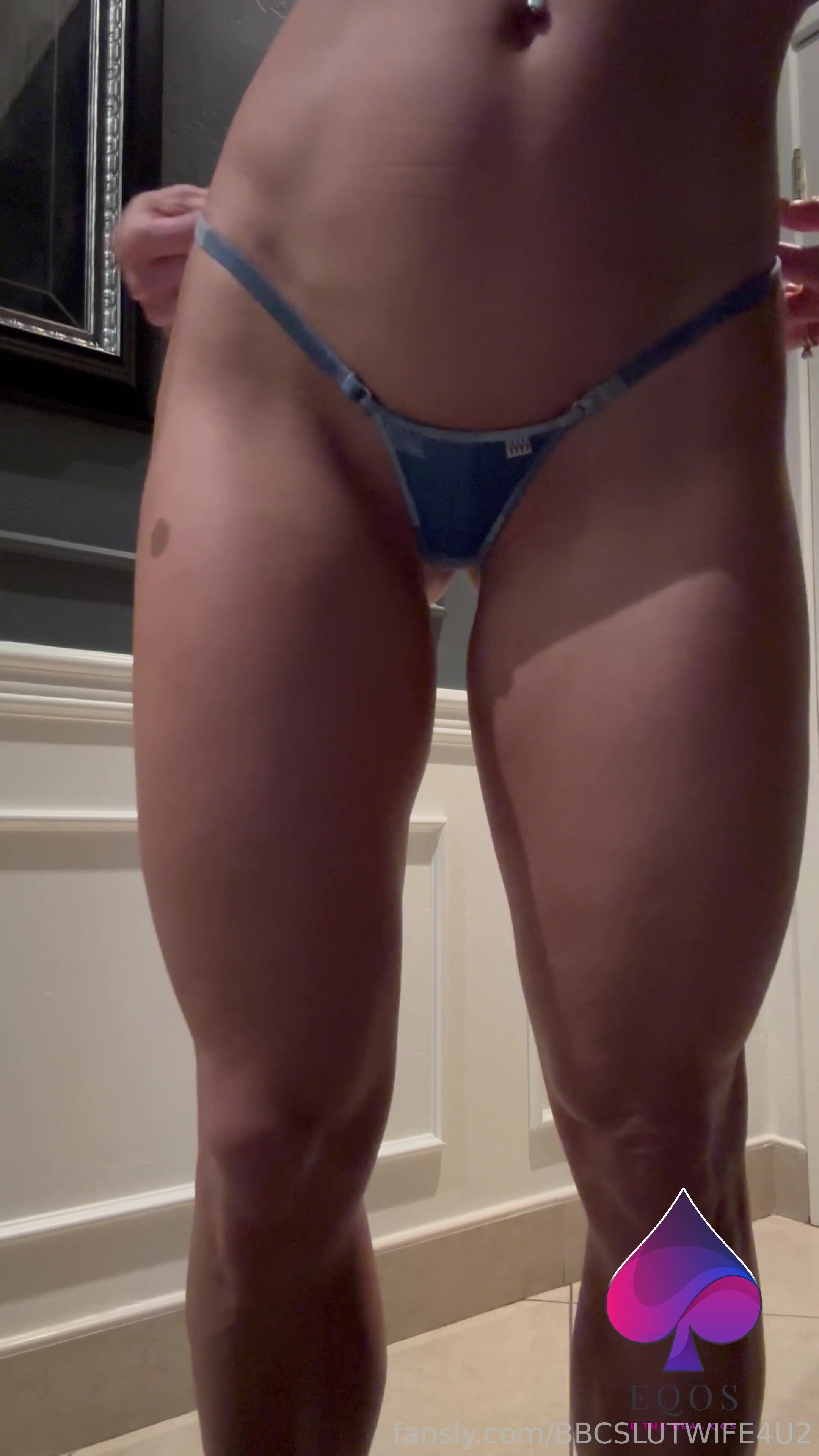 BBCSLUTWIFE4U2 blue bikini tanning bed