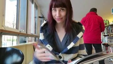 russian girl farting in public library