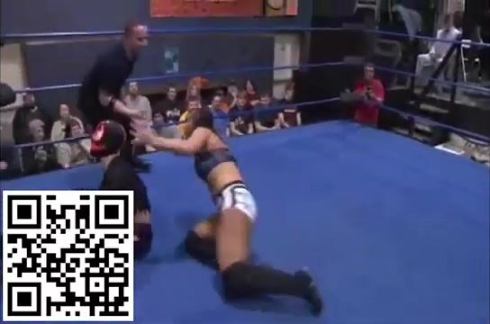 Women piledrive men in wrestling