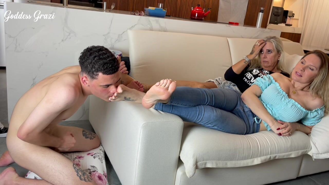 Goddess Grazi and aline foot worship