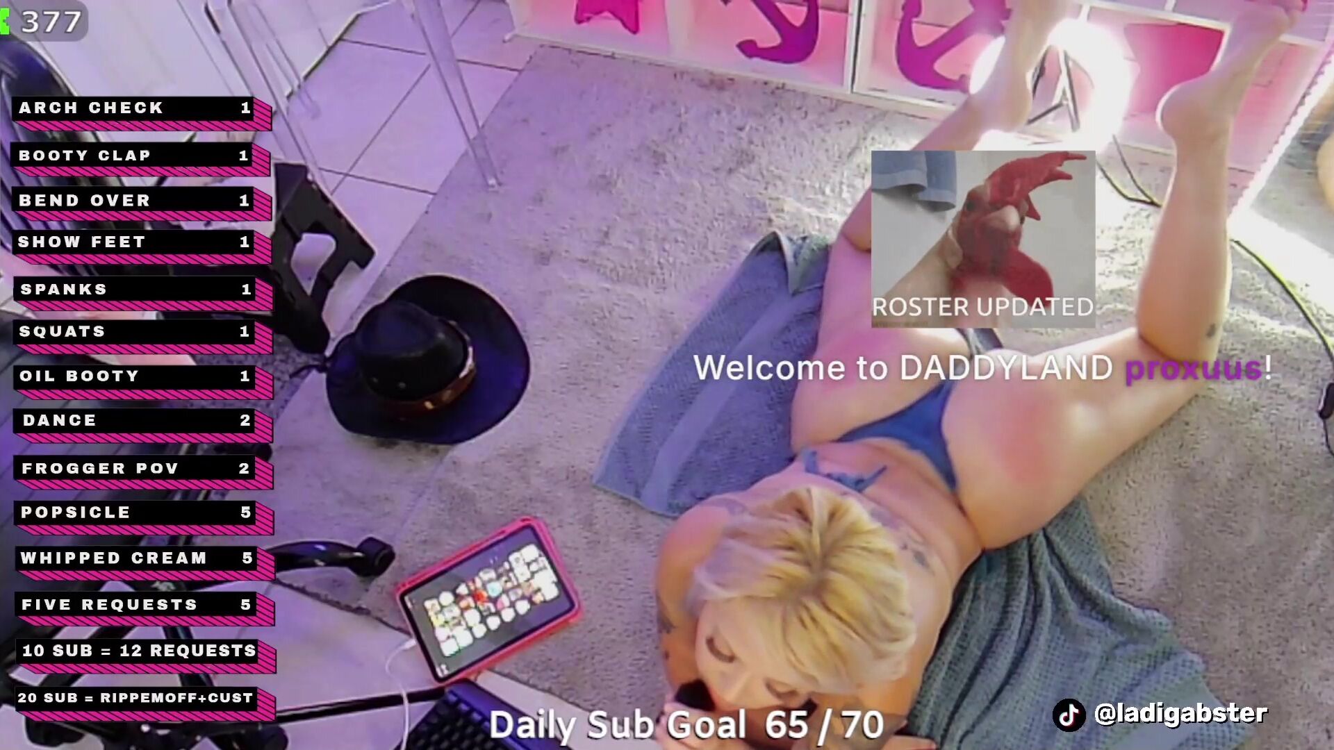 Ladigabster gyat stream