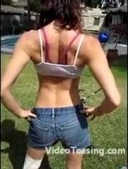 Angel getting her abs punched