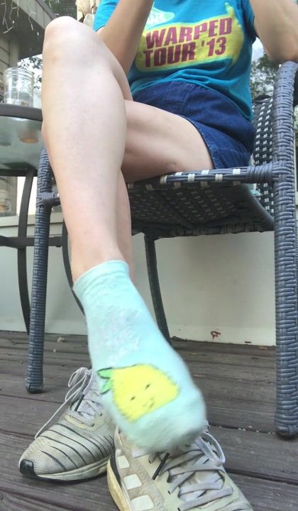 feet socks tease