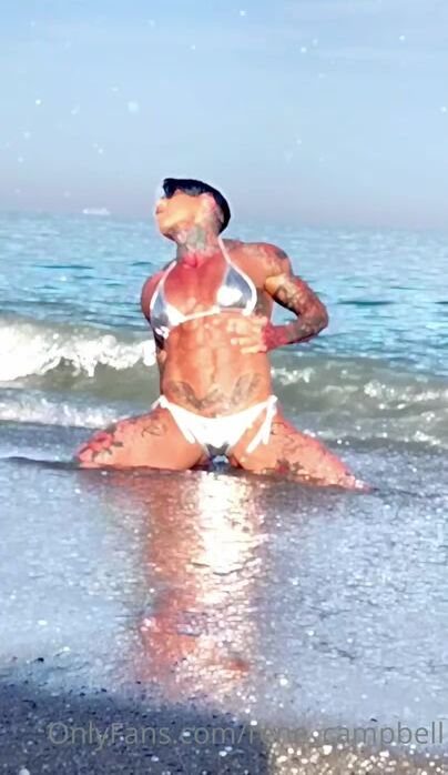 Rene Campbell in beach