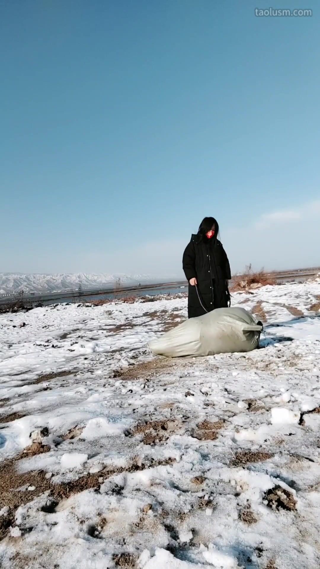 SLAVE DOG PUT IN SACK BAG AND WHIPPED
