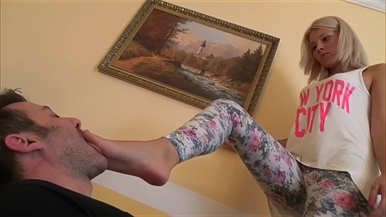 Goddess Gabriella footdom trampling slave face