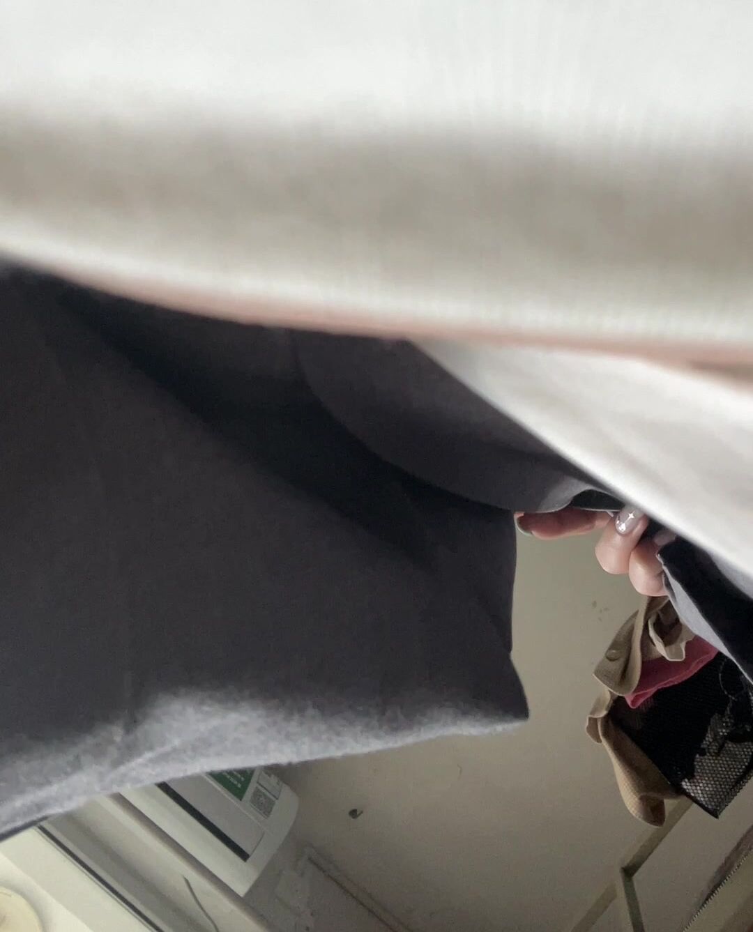 Asian giantess facesitting skirt pov