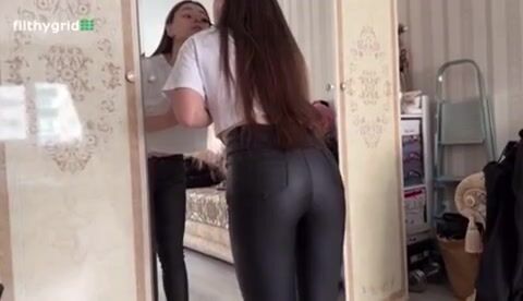 Girl fart leather
