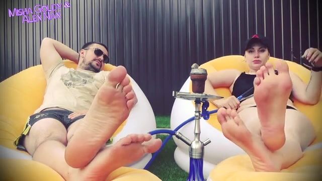 Foot cuck watch couple show feet