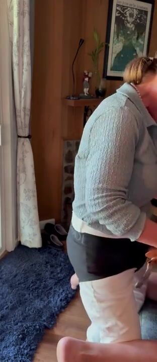 Hot Gilf Pegging Her Husband Part-2
