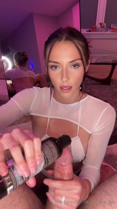Skylar Blue Gets Cum On Tits