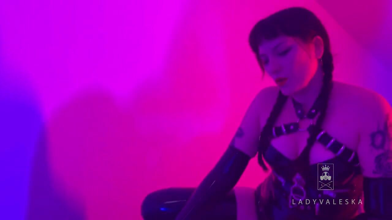 Lady Valeska & Miss May - Latex Dommes Spitroast Their Slut