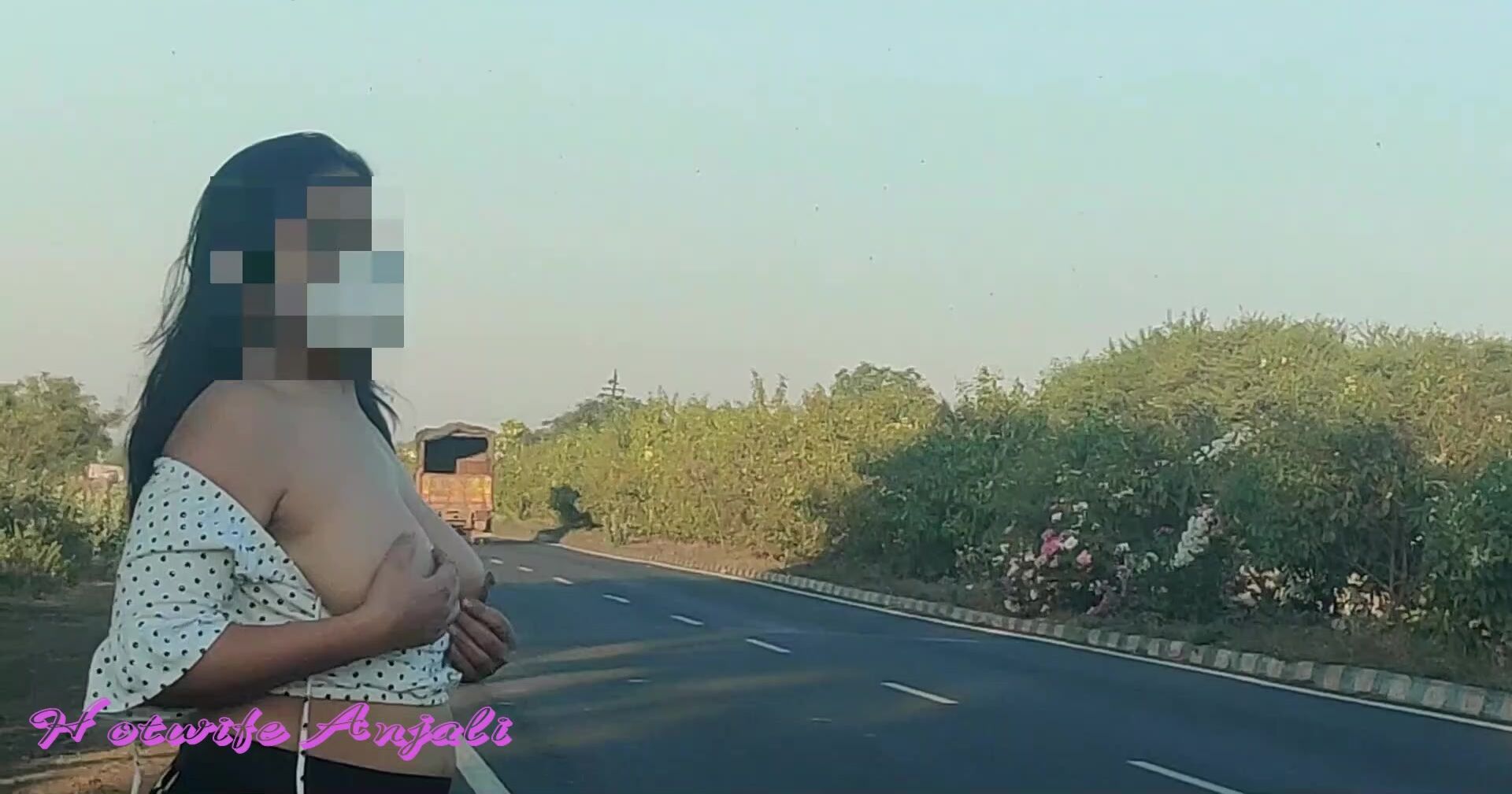 Hotwife anjali Nude Car driving