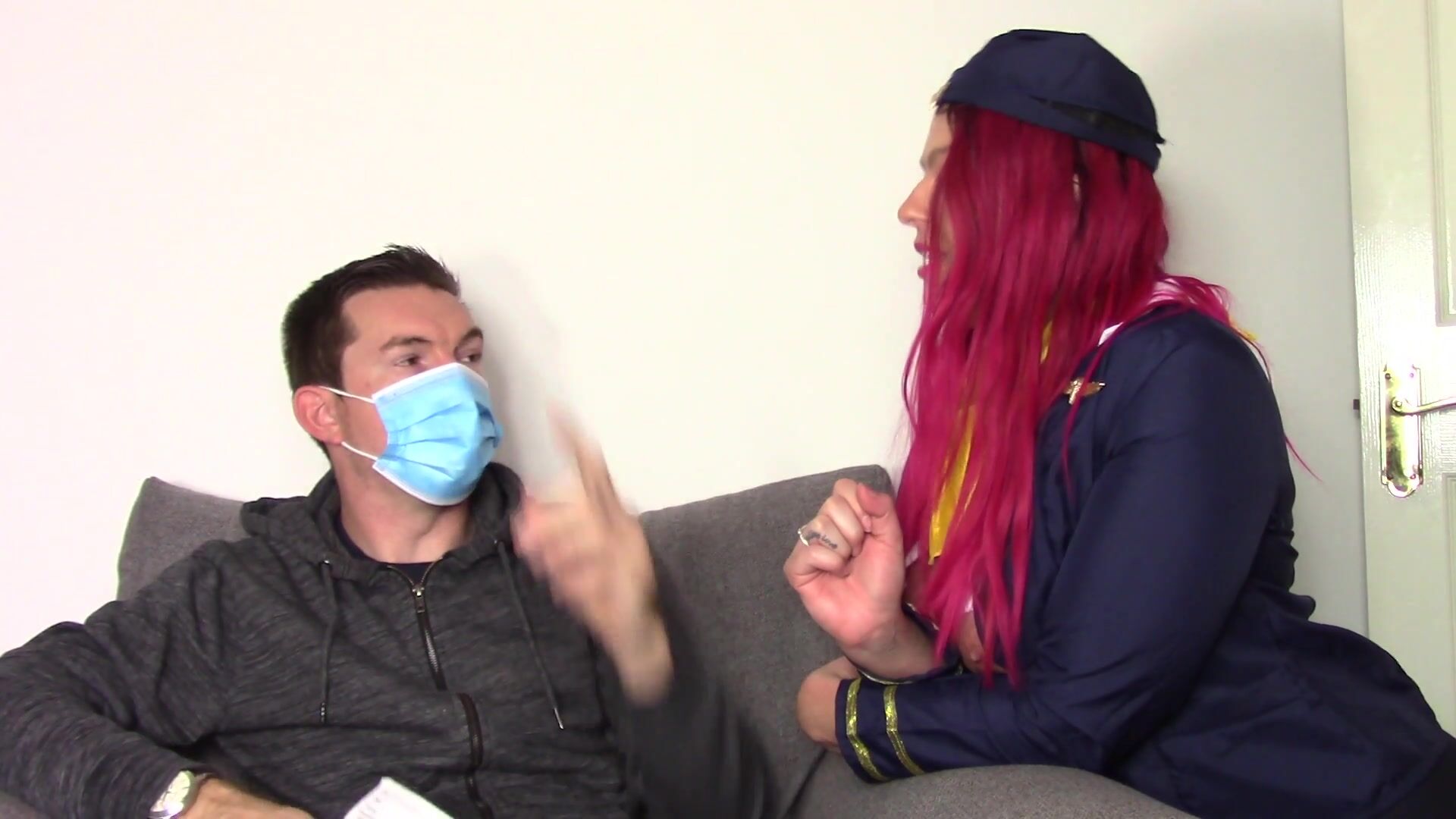 Eva Marie air hostess fart