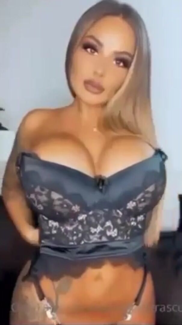 Swedish Anna-Lisa Herascu Striptease & Flashing Her Big Tits