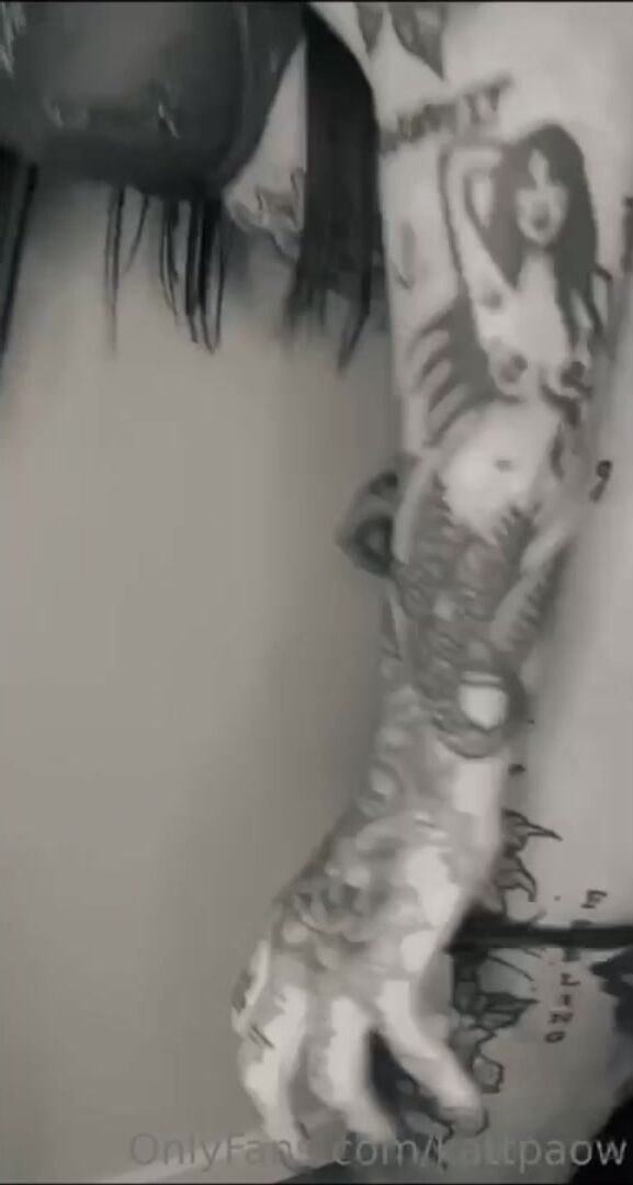 Swedish KattPaow Putting On Panties & Flashing Her Big Tits
