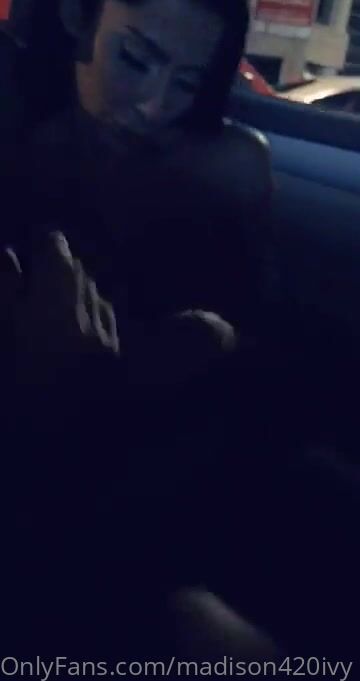 OF madisonivy dildo in car