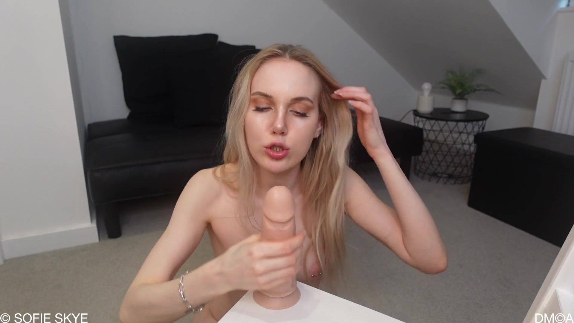 Sofie Skye - stepsis blackmails for big dick facial