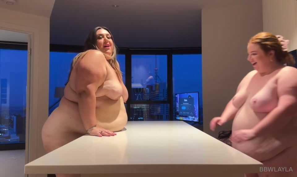 BBW Layla & ChubbyRed Belly Dropping