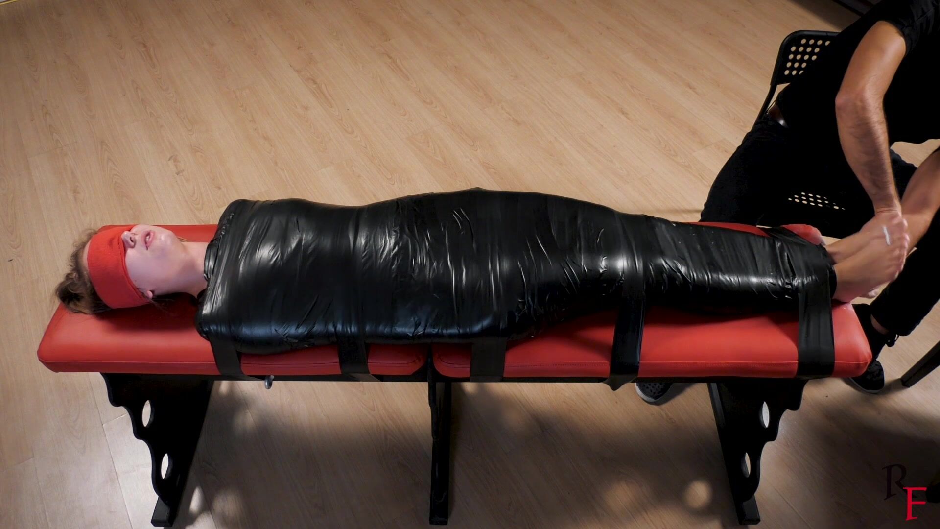 Leya is mummified and mercilessly tickled on her bare feet