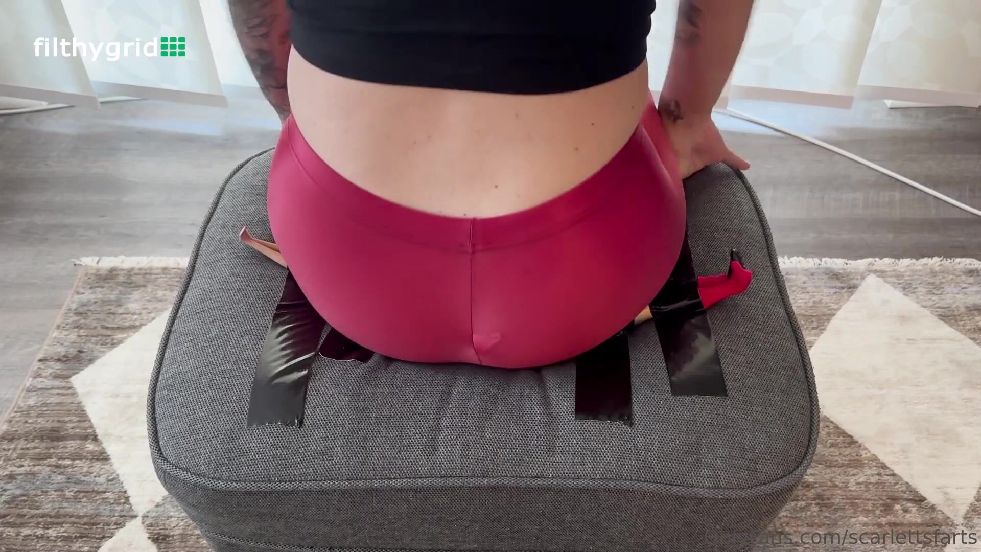 Scarlett Fey farts on tied up figurines