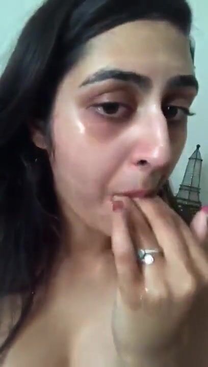 Indian girl playing with spit
