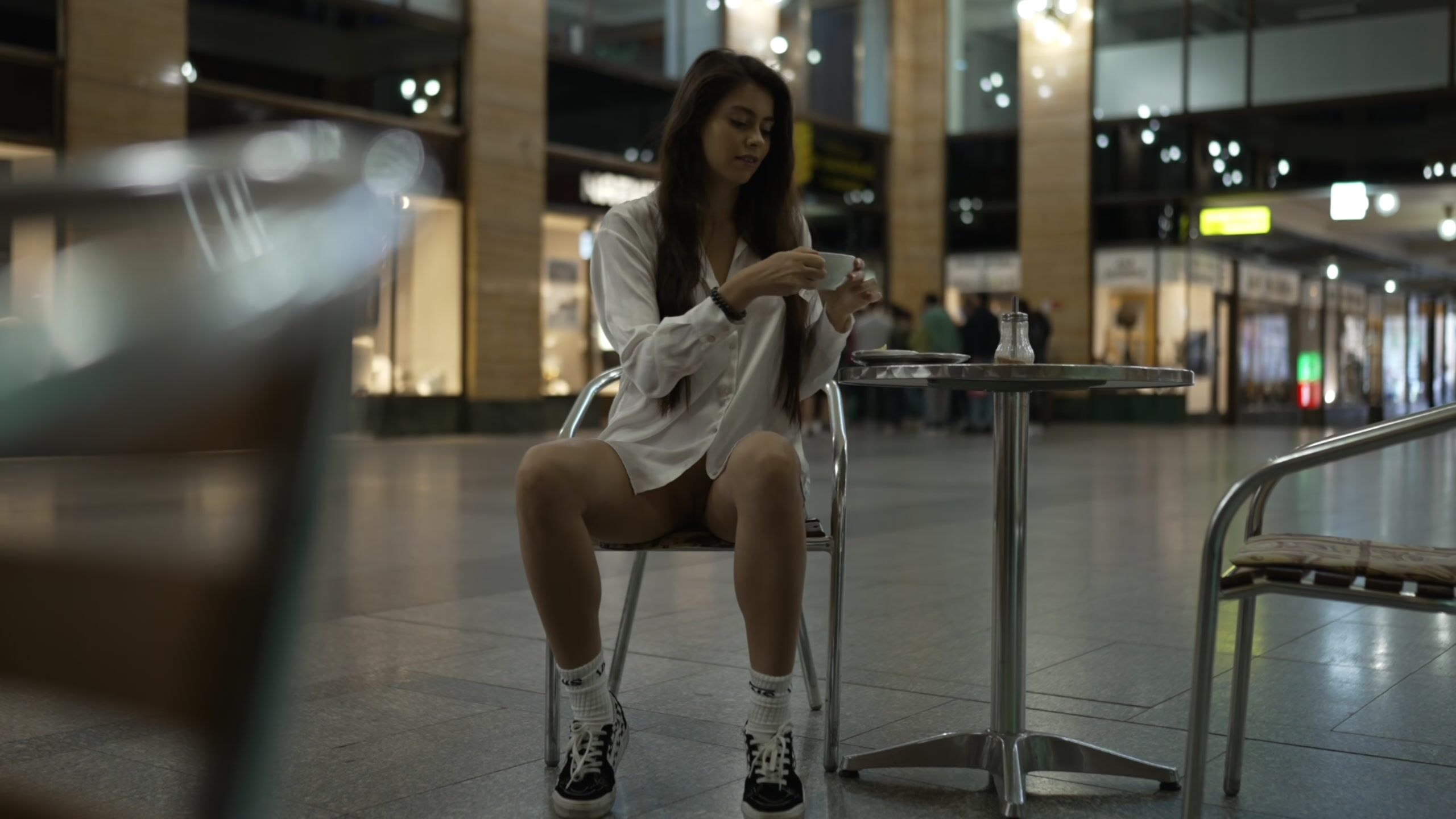 The+Beautifu+Alissa+Wearing+a+Thin+Blouse+with+Nothing+Underneath