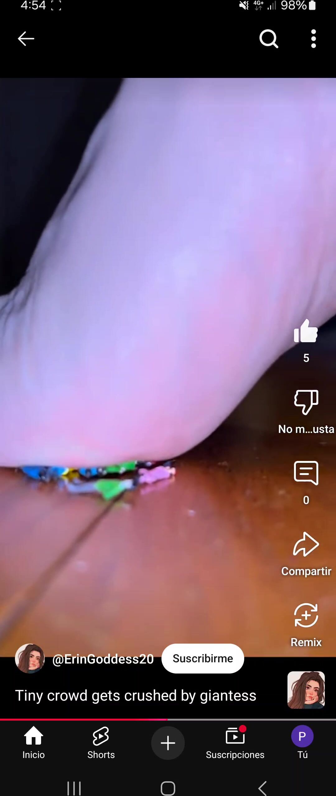 ErinGoddess20 Tiny crowd gets crushed by giantess