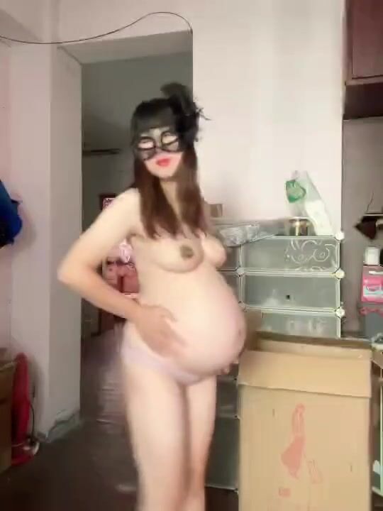 big belly asian pregnant muzilee