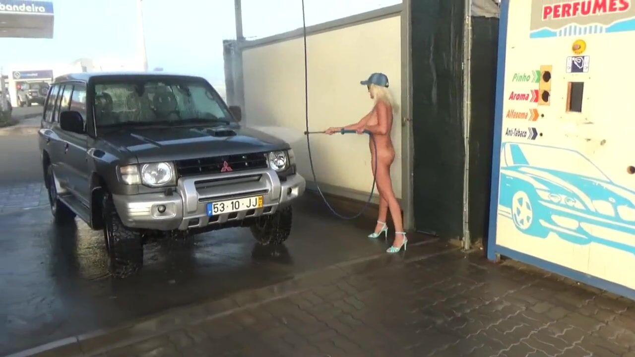 Cindy Washing the Car