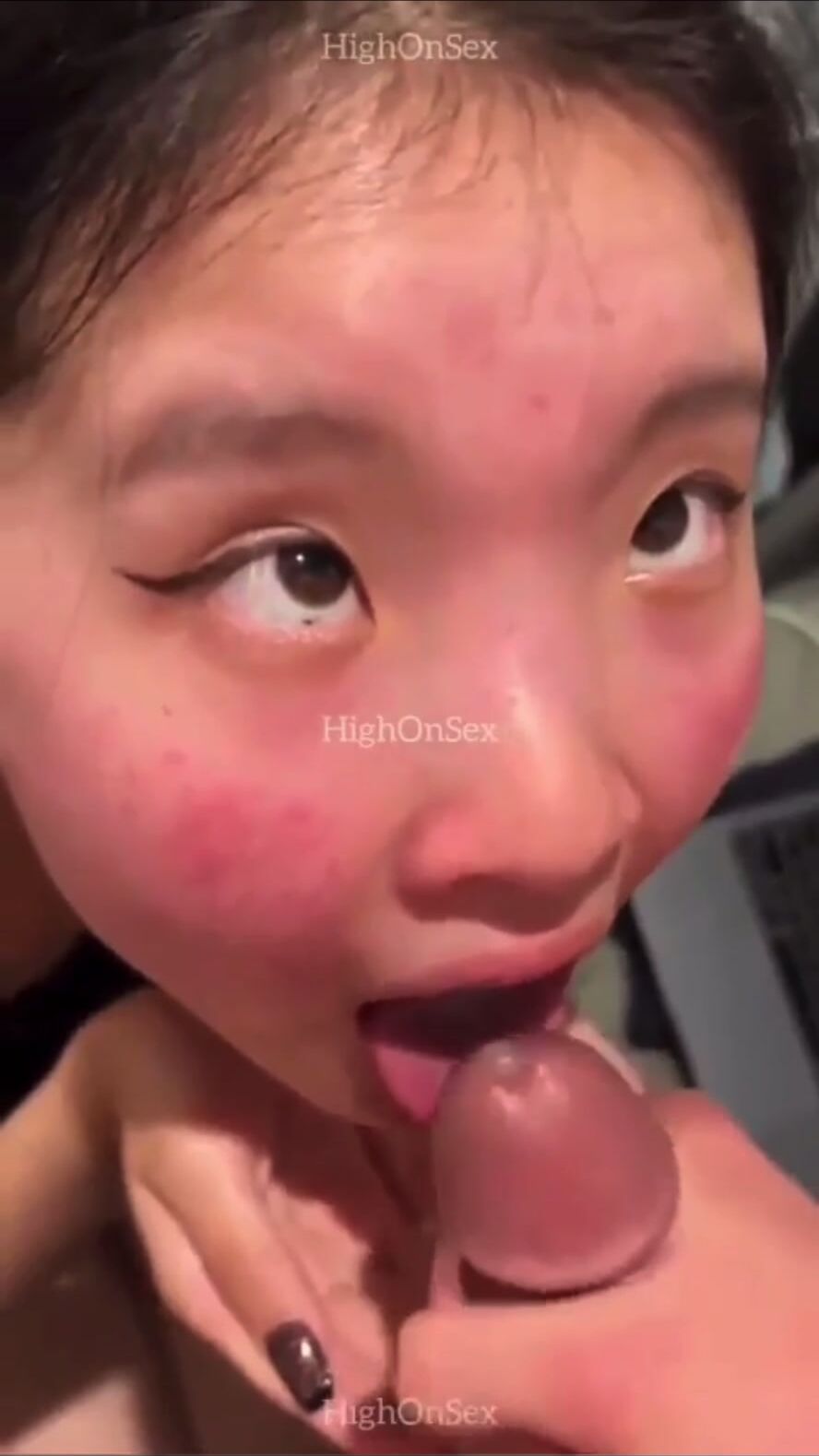 cute begging asian