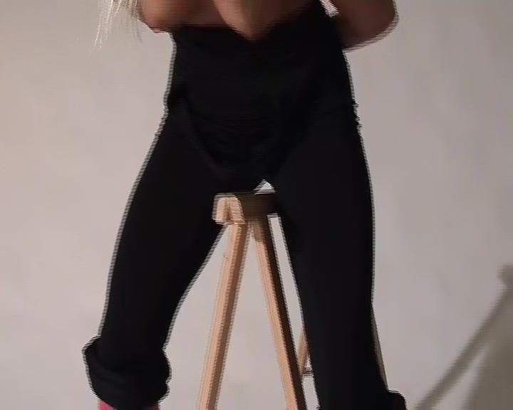 Malou - Pink Nylonfeet Bondage nude