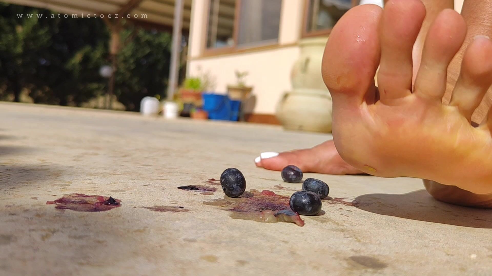 AtomicToez crush blueberries