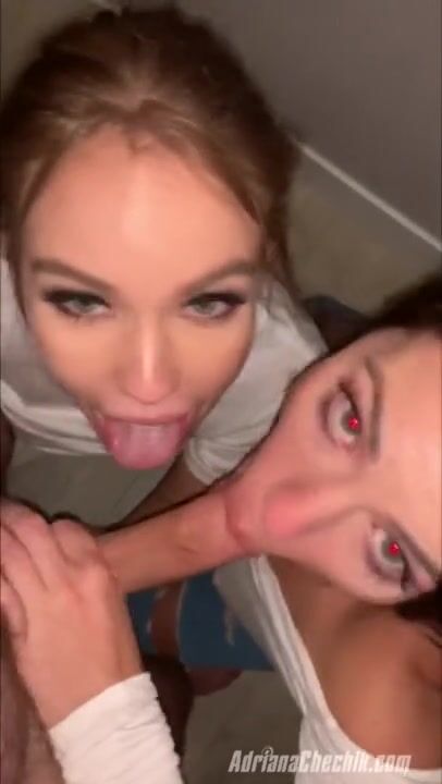 Adriana chechik - 2 girls blowjob