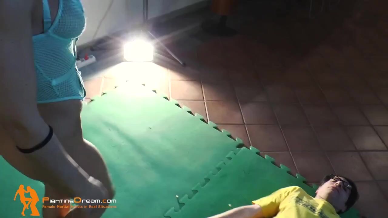 MEG INDOOR HOME SELFDEFENSE WEARING A VERY SEXY OUTFIT 2