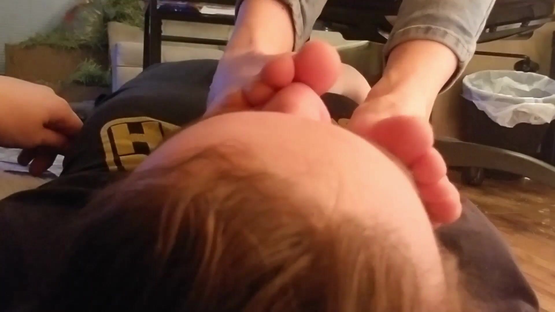 Barefoot smelling