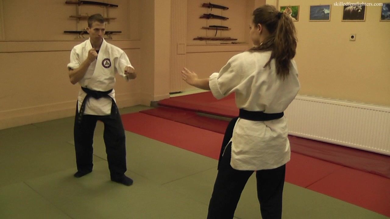 Barbi seibukan Jiujitsu action vs male