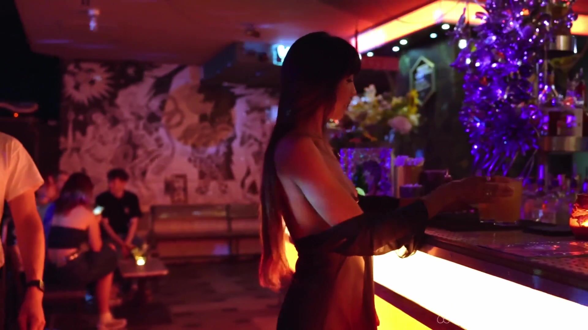 Daring Kiara Nearly Naked Karaoke