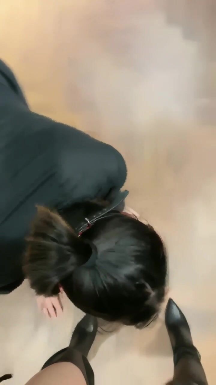 HIGH HEEL BOOT STOMPING ON FEMALE SLAVE