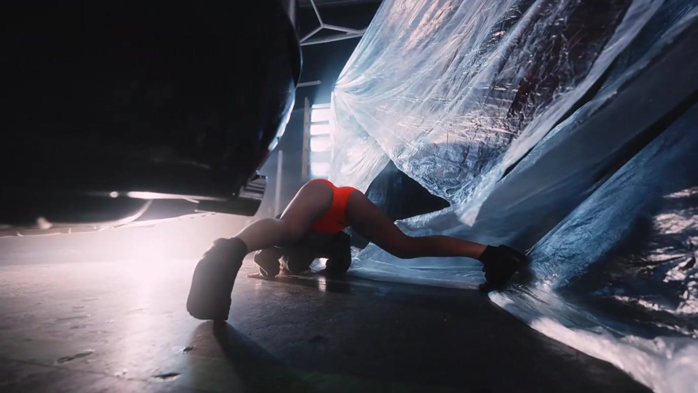 Cathy Bulgakova twerking in car showroom