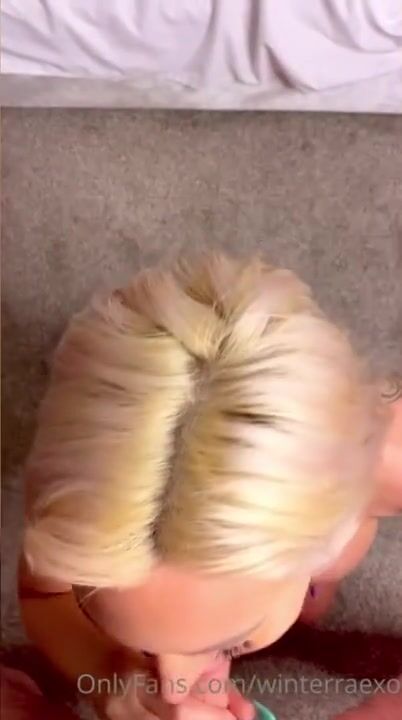winter rae - pov blowjob and cumshot