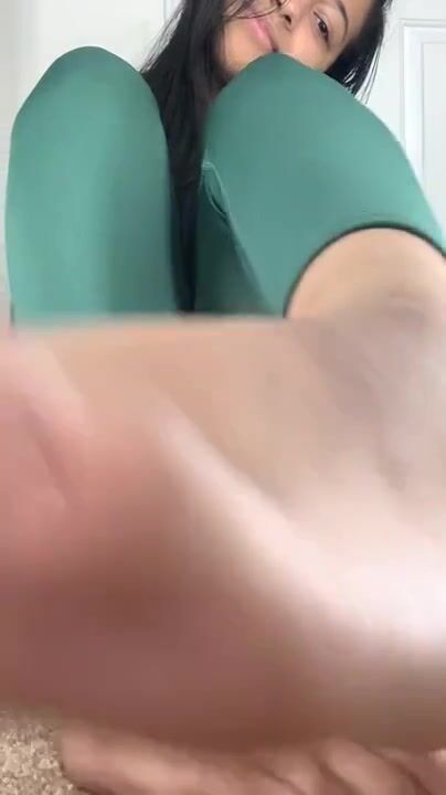 Ebony sweaty socked feet joi