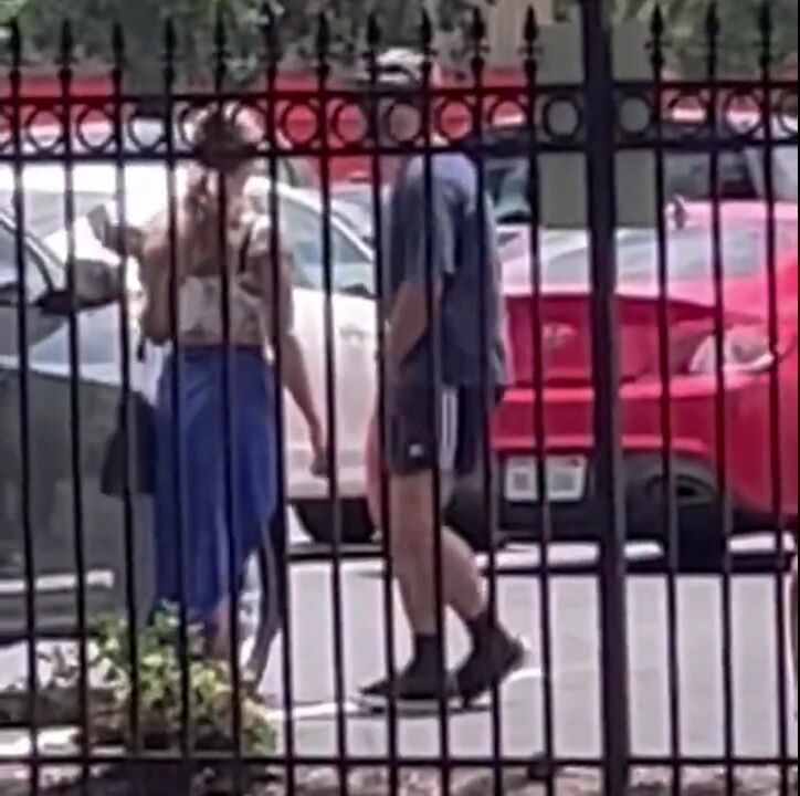 Public ballbusting kick