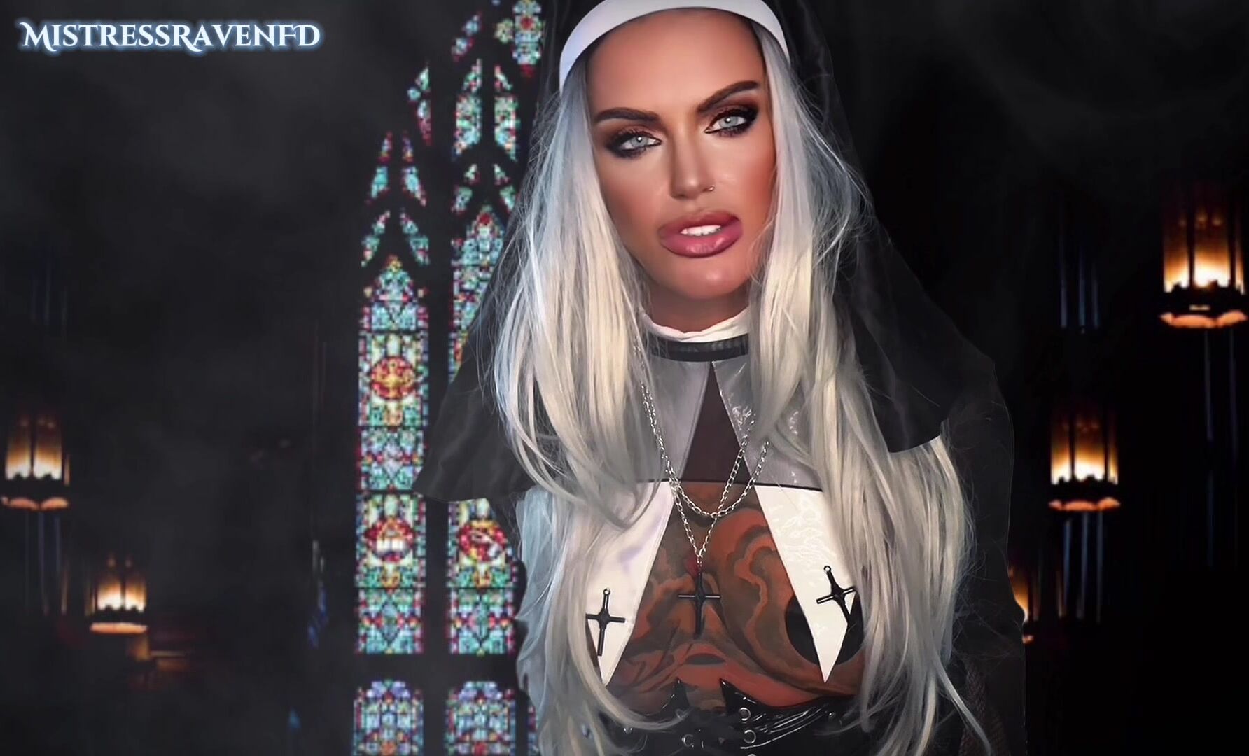 MistressRavenFD - Shemale Nun Torment: Relive Your Altar Boy Nightmares And Beg For Mercy