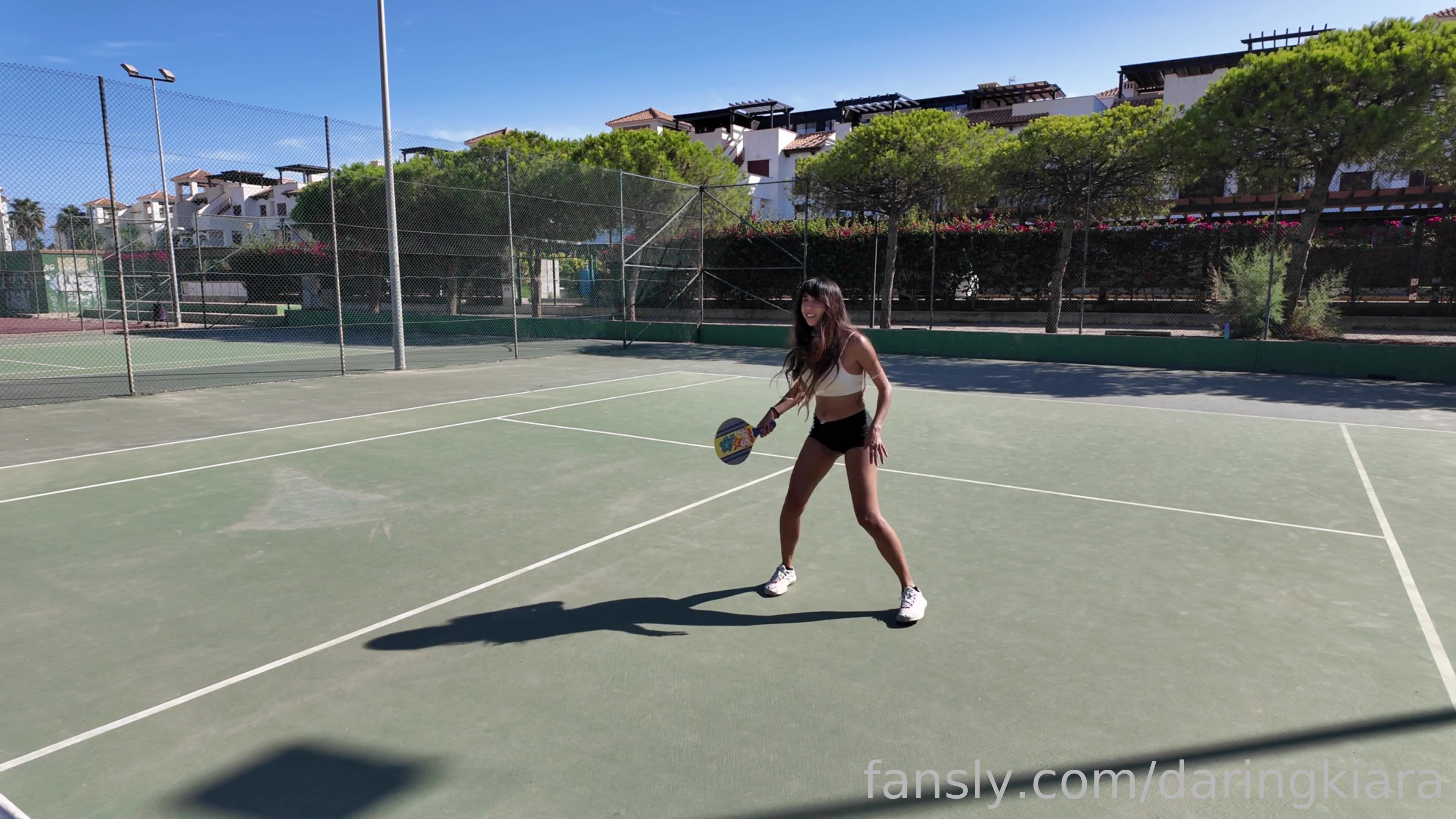 daringkiara My friend surprised me with a trip to the tennis courts, and things quickly took an exci